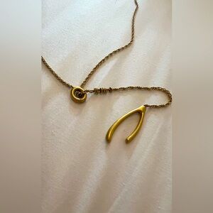 Madewell Wishbone Gold Necklace